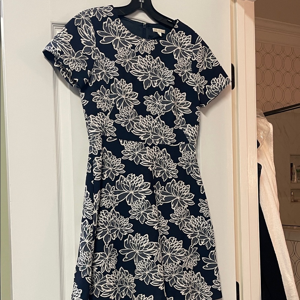 Shoshanna Navy and White Floral Dress